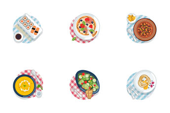 Food On Tablecloth (part 2) Icon Pack