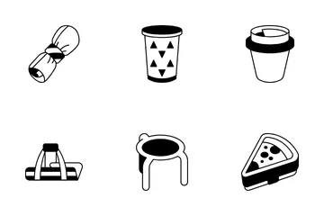 Food Takeout Supplies Icon Pack