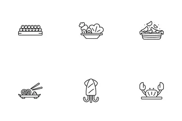 Foody Outline Icon Pack