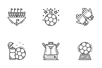 Football Soccer Line Icons Pack Icon Pack