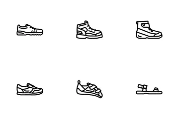 Footwear Tourism Sandals Boots Icon Pack