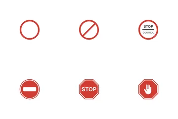 Forbidden And Warning Sign Icon Pack