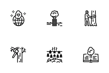 Forestry Lumberjack Icon Pack