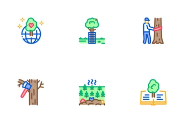 Forestry Lumberjack Icon Pack