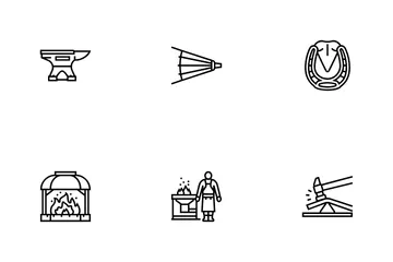 Marteau à enclume de forgeron Pack d'Icônes