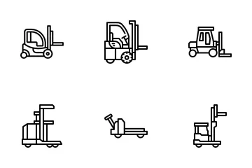 Forklift Types Icon Pack