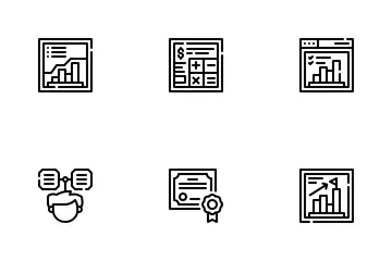 Capacitación del trabajo Paquete de Iconos