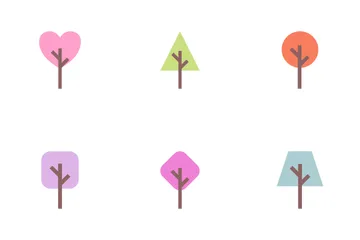 Formas geométricas del árbol Paquete de Iconos