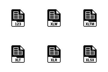 Format de fichier de feuille de calcul Pack d'Icônes