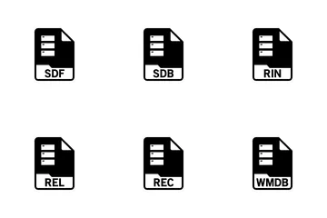 Formato de archivo de base de datos Paquete de Iconos