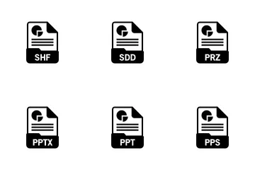 Formato de arquivo de apresentações Pacote de Ícones