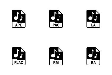 Formato de arquivo de som e música Pacote de Ícones