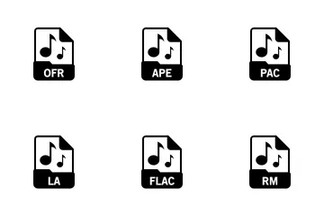 Formato file audio e musicale Icon Pack