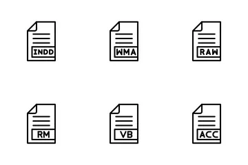 Formatos de archivo Paquete de Iconos