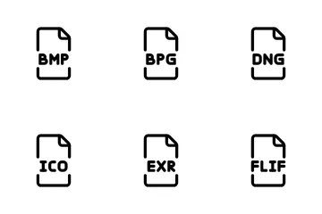 Formatos de archivos de gráficos Paquete de Iconos