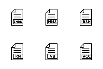 Formatos de arquivo Pacote de Ícones