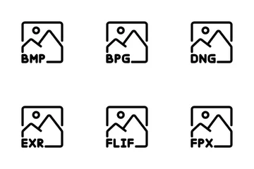 Formatos gráficos Paquete de Iconos