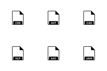 Glyphe des formats de fichiers Pack d'Icônes