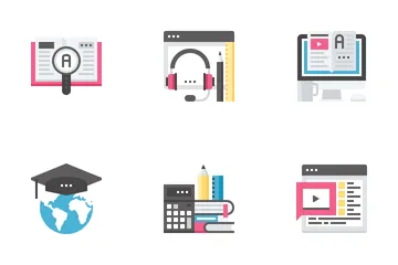 Formazione online ed e-learning Icon Pack