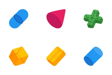 Forme géométrique 3D Pack d'Icônes