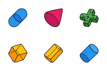 Forme géométrique 3D Pack d'Icônes