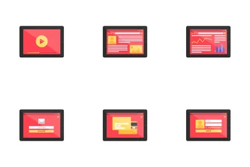 Formulários web brilhantes para tablets Pacote de Ícones