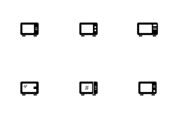 Forno de micro-ondas Pacote de Ícones