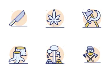 Forstwirtschaft Symbolpack
