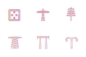 Fournisseur d'électricité Pack d'Icônes