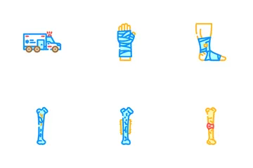 Fracture Injury Bone Break Icon Pack