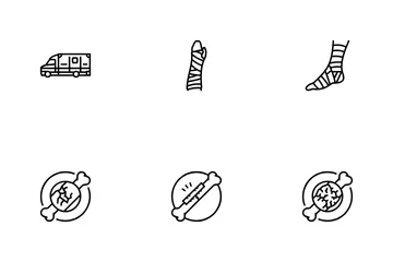 Fracture Injury Bone Break Icon Pack