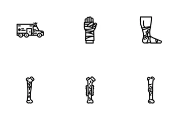 Fracture Injury Bone Break Icon Pack