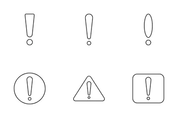 Frage- und Ausrufezeichen Symbolpack