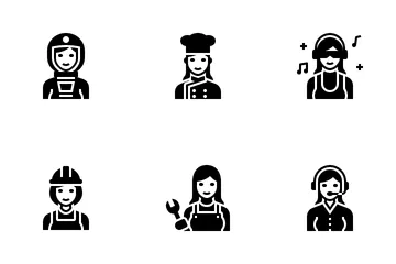 Frauen-Avatar Symbolpack