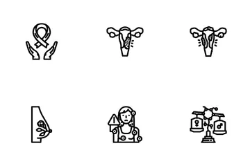 Frauenkrankheiten Endometriose PCOS Symbolpack