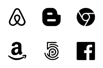 Free 70 Flat Social Icons In Black Icon Pack