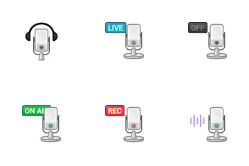 Free Audio Podcast Icon Pack