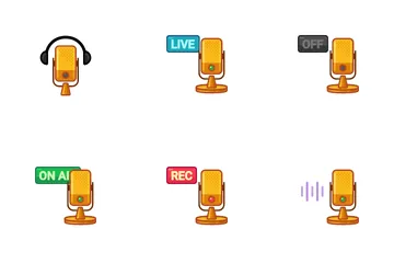 Free Audio Podcast Icon Pack