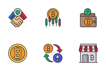 Free Bitcoin - Criptomoneda Paquete de Iconos