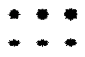 Free Black Banner Label Frame Icon Pack