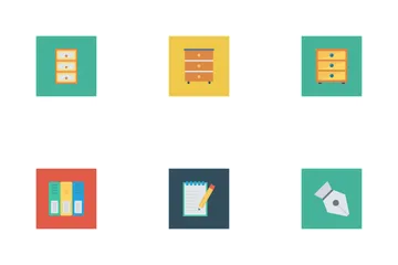 Free Business And Office Flat Square Icons Icon Pack