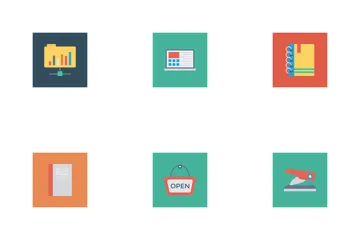 Free Business And Office Flat Square Icons Icon Pack