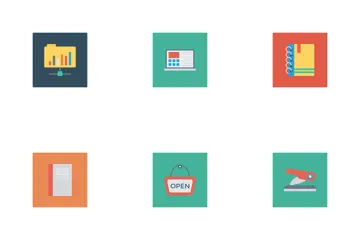 Free Business And Office Flat Square Icons Icon Pack
