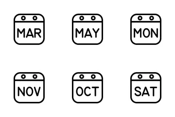 Free Data do calendário Pacote de Ícones