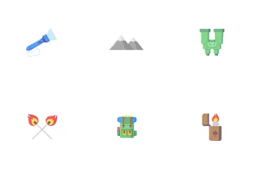 Free Camping y aventura Paquete de Iconos