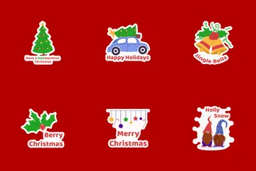 Free Christmas Stickers Icon Pack