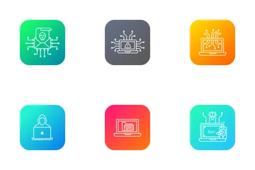 Free Delitos cibernéticos Paquete de Iconos