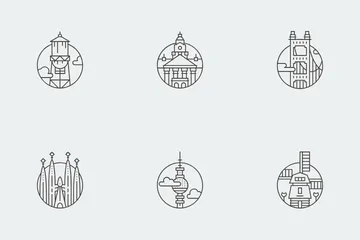 Free Ciudades alrededor del mundo Icon Pack