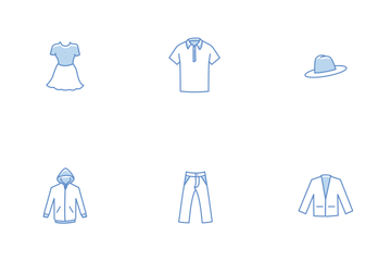 Free Clothing Line Stroke Color Icons Icon Pack