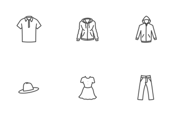 Free Clothing Line Stroke Icons Icon Pack